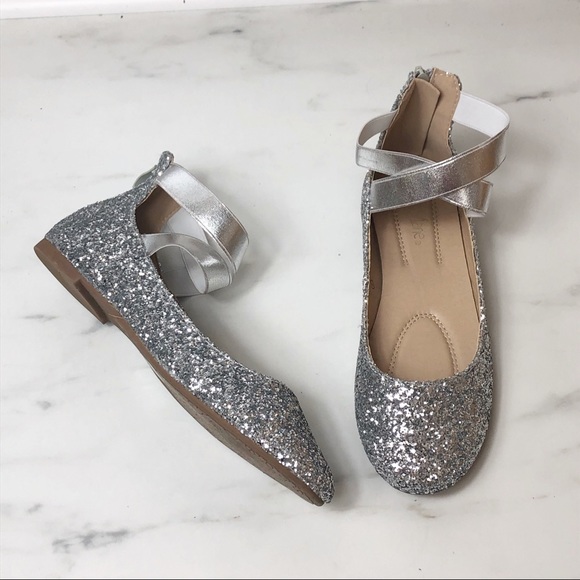 Bella Marie Shoes - Bella Marie Dana Silver Glitter Ballet Flats NWT 7